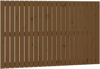 vidaXL Cabecero Cama Pared Madera Maciza Pino Marr&oacute;n Miel 140x3x90 Cm Vidaxl