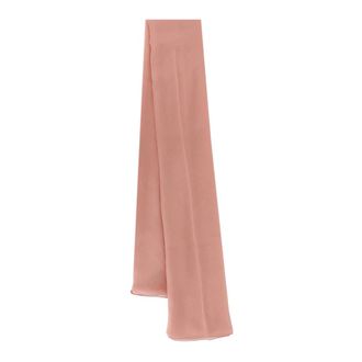 Max Mara Beige Scarf with Stitched Profiles - female - Max Mara - Silk Scarves - Beige - ONE SIZE - Accessories