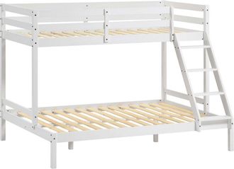 Home Discount Sydney Triple Sleeper Bunk Bed with Foam Mattresses (Single & Double), White