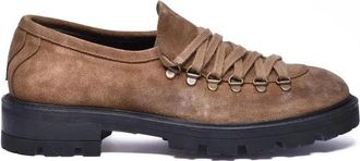 Ton Go&ucirc;t Suede Leather Lace-up Shoes - Brown