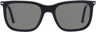 Persol Polarized Green Square Unisex Sunglasses PO3357S 95/58 53