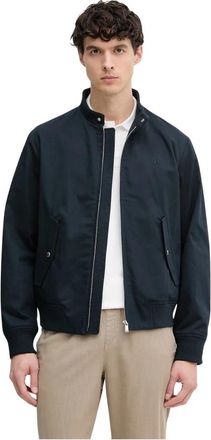 Trussardi Harrington Jas - Heren - Bomber jackets - Blauw - 2XL - Katoen - Jassen