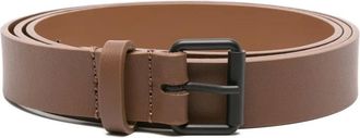 Sofie D'Hoore Cintura in pelle con fibbia squadrata - Marrone