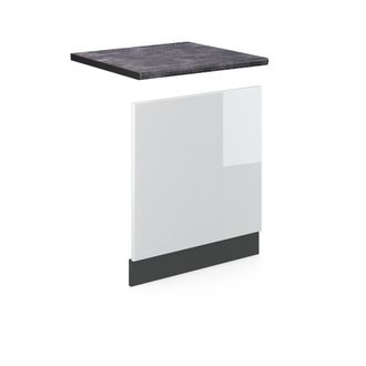 Vicco Panel Frontal R-line, Blanco Alto Brillo, 60 Cm, Et Antracita