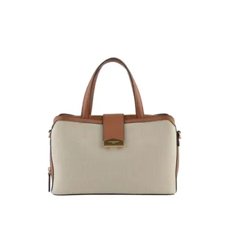 Pourchet Dames, Tassen, Beige, Maat: ONE Size Linnen