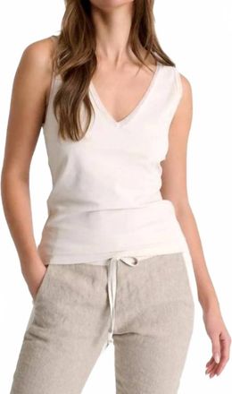 Shan Elisabeth V-Neck Tank In Beige