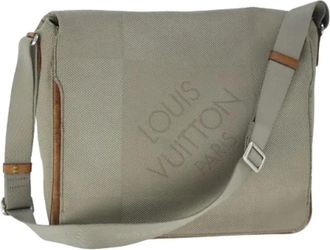 Louis Vuitton Pre-owned Cross Body Bags, female, Gray, Size: ONE SIZE Pre-owned Damier Geant Canvas Shoulder Bag