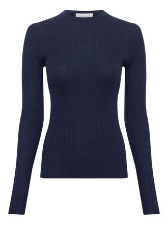Gabriela Hearst Browning ribbed-knit T-shirt - Blue