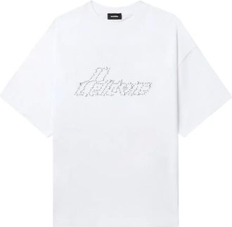 We11done T-shirt met studs - Wit