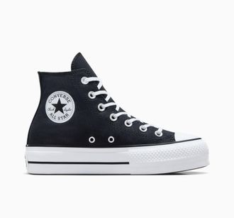 Converse Sneaker CONVERSE CHUCK TAYLOR ALL STAR LIFT PLATFORM CANVAS, Damen, Gr. 37,5, schwarz-weiss (schwarz, wei&szlig;, wei&szlig;), Textil, Schuhe Sneaker