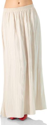 Ivonne Wide Midi Skirt with Side Slit in Ivory at Nordstrom, Size 12
