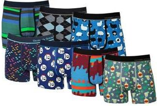 Unsimply Stitched 7-Pack Assorted Stretch Cotton Trunks in Blue Green Multi at Nordstrom Rack, Size Xx-Large