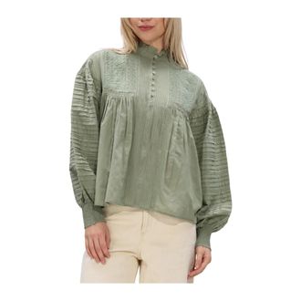 Vanessa Bruno Dahlia Blouse - Dames - Blouses - Groen - M - Katoen - Overhemden