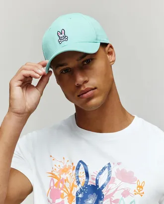 Psycho Bunny Mens Classic Baseball Cap 405 AQUA HAZE / O/S