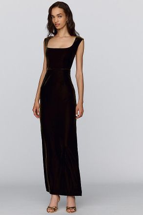 Anthropologie BHLDN Velvet Cap Sleeve Maxi Dress