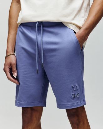 Psycho Bunny Mens Levanzo French Terry Sweatshort 489 BLUE ICE / XXXL