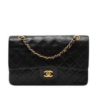 Chanel Pre-owned Quilted Lambskin Shoulder Bag - Dames - Pre-owned - Zwart - Maat: ONE Size Leer
