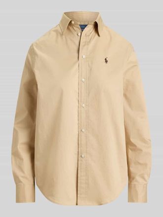 Polo Ralph Lauren Relaxed Fit Hemdbluse aus reiner Baumwolle in Beige, Gr&ouml;&szlig;e XL