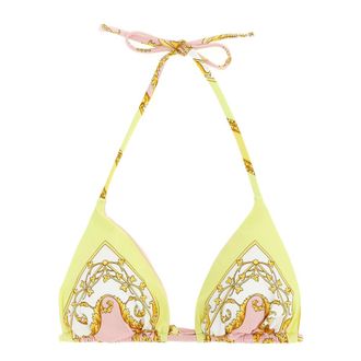 Versace Badmode, Dames, Veelkleurig, M, Triangle Bikini Top