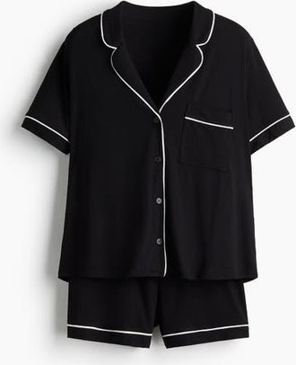 H&M Viscose-blend Pyjamas in Black at Nordstrom, Size Xx-Large