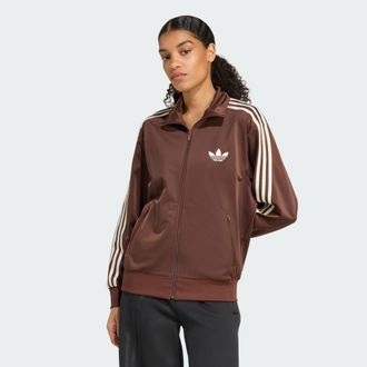 adidas Originals Womens Adicolor Classics Firebird Loose Track Top - Brown - Size 2XS
