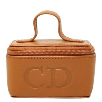 Dior Pre-owned CD Logo Leder Pouch - Dames - Pre-owned - Bruin - Maat: ONE Size Leer