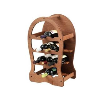 Made in Italy Porta Botellas Barril 13 Pos. - Cm Oscuro. 37x27xh.62