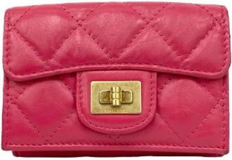 Chanel Pre-owned Vintage leren portemonnee - Dames - Vintage Accessoires - Roze - ONE Size - Leer - Vintage