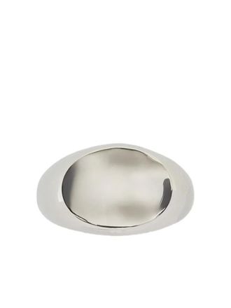 Jil Sander polished signet ring - men - Brass - S - Silver