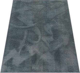 Paco Home Teppich »Haarlem 941« rechteckig 17 mm Höhe Kurzflor, Uni Farben, Hoch-Tief Effekt, geometrisch, weich & kuschelig