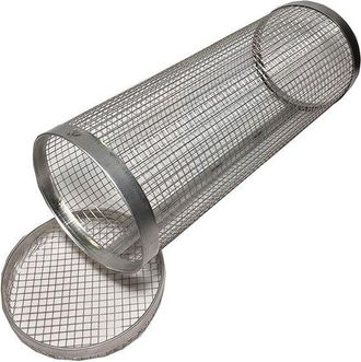 OEM 1 Cesta Parrilla Ruedas, Cesta Parrilla Acero Inoxidable, Cesta Parrilla Port&aacute;til, Multifuncional Redondo Parrilla, Plateado, 31 X 9,5 X 9,5 Cm