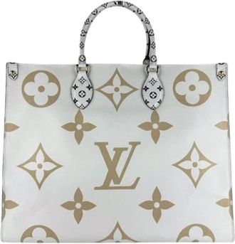 Louis Vuitton Pre-owned Vintage Canvas Tote Bag - Dames - Vintage Shopper - Wit - ONE Size - Vintage