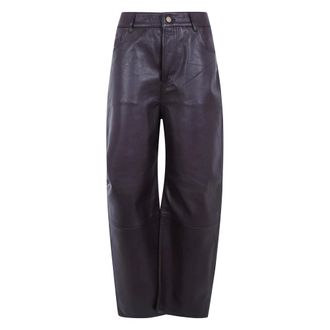 Lois Dali Leather - Dames - Broeken - Bruin - Maat: W25 Leer