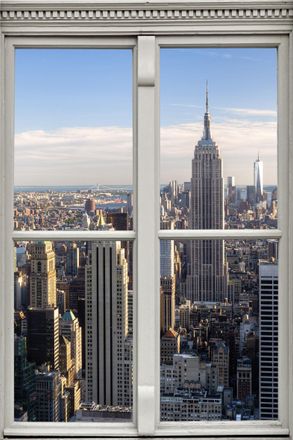 Queence Wandsticker »New York« Wandsticker, Wandbild, selbstklebend, 3D, Fenster