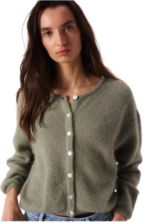 American Vintage Cardigan - Dames - Vesten - Groen - M - Wol - Truien & Vesten
