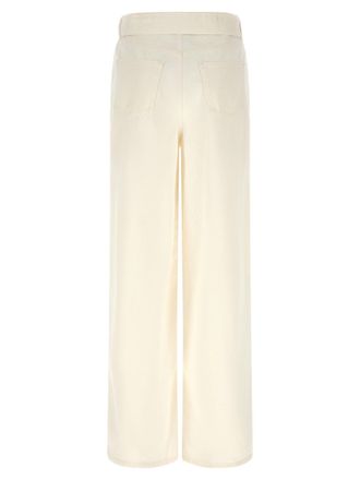 Twin-Set Wide-Leg Denim Jeans - Cream