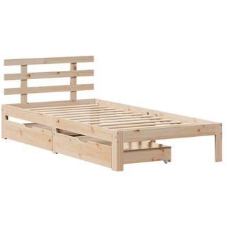 vidaXL Estructura De Cama Con Cajones Madera Maciza Pino 75x190 Cm Vidaxl