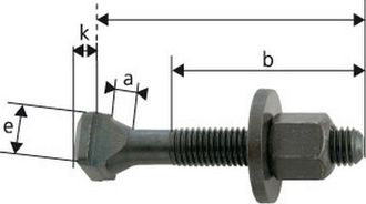 Format Format - Tornillo Para Ranuras En Forma De T, Ancho : De Ranura : 14 Mm, &Oslash; De Rosca X Largo M12 X 200 Mm, Materiales Con Tratamiento Para Clase De Res