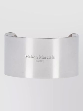 Maison Margiela wide cuff bracelet polished metal design