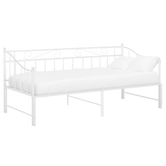 vidaXL Sof&aacute; Cama Extra&iacute;ble Sin Colch&oacute;n Metal Blanco 90x200cm Vidaxl