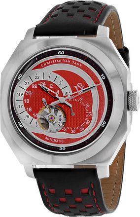 Christian Van Sant Machina Automatic Red Dial Mens Watch CV0561