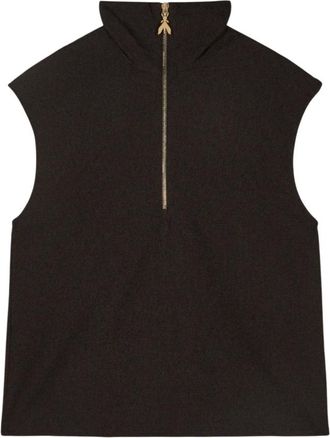 Patrizia Pepe Gilet Strutturato in Boucl&eacute; - - Knitwear - Donna - Marrone - M