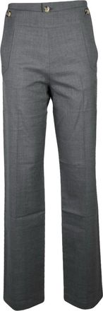Vivienne Westwood Sailor Wide Broeken - Dames - Wijde Broeken - Grijs - 2XS - Wol - Broeken