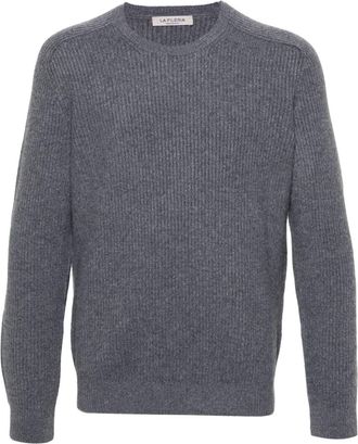 La Fileria ribbed-knit sweater - men - Cashmere - 56 - Grey
