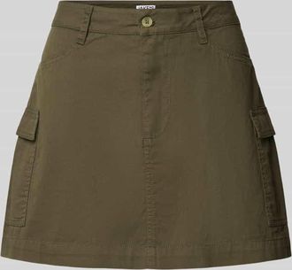 Jake*s Casual Minirock in A-Linie in Oliv, Gr&ouml;&szlig;e 34