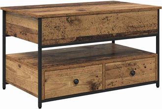 vidaXL Mesa De Caf&eacute; Con Caj&oacute;n Madera Envejecida 85 X 50 X 50 Cm Vidaxl