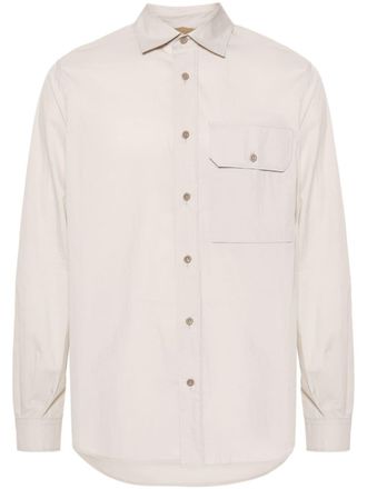 Ten c classic-collar poplin shirt - men - Cotton/Polyamide - 52 - Neutrals