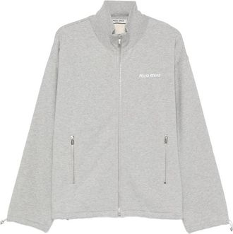 Miu Miu Cotton Fleece Zipper Sweatshirt