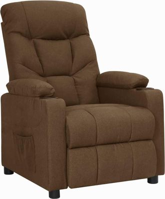 vidaXL Sill&oacute;n Reclinable De Tela Marr&oacute;n Vidaxl