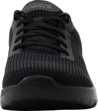Skechers Womens Go Walk Joy Upturn Sneaker, Black/Black, 8